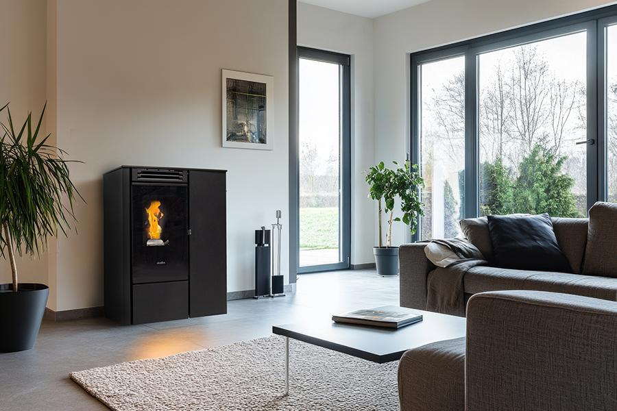 Elcofire Kiva Slimline Freestanding Pellet Stove 8kw - Image 2