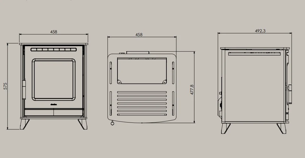Elcofire Kora 6S Freestanding WoodPellet Stove - Image 5